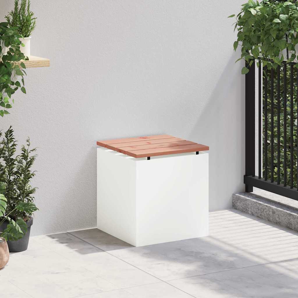 vidaXL Garden Bench White 40 x 40 x 43 cm Steel 3