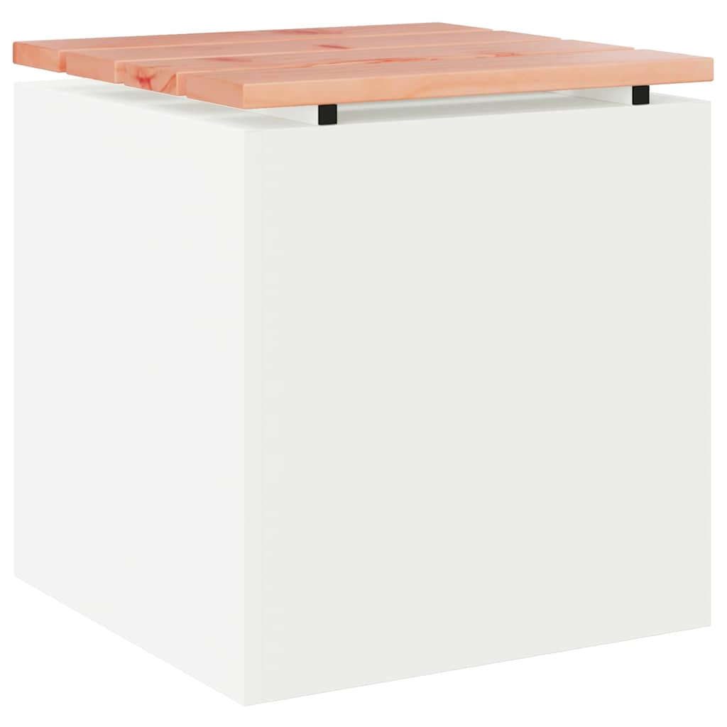 vidaXL Garden Bench White 40 x 40 x 43 cm Steel 2