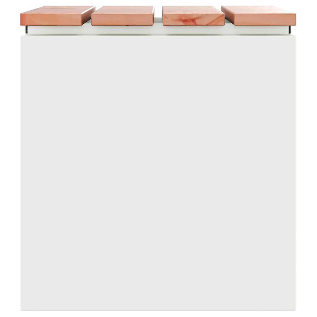 vidaXL Garden Bench White 40 x 40 x 43 cm Steel 5