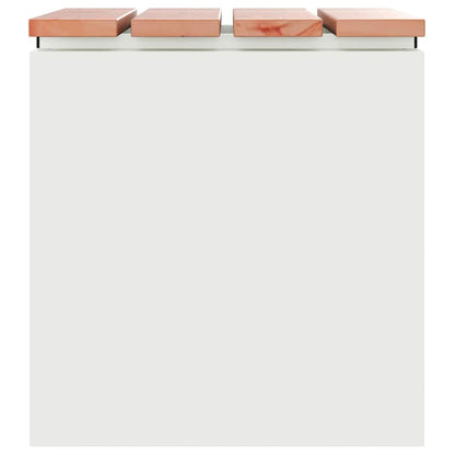 vidaXL Garden Bench White 40 x 40 x 43 cm Steel 5