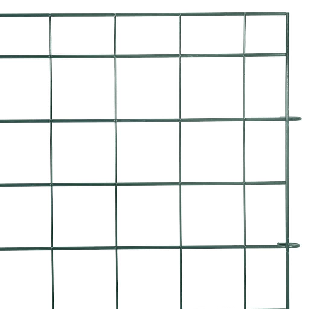 vidaXL Pond Fence Set 5 pcs 100 x 50 cm Steel Green 5
