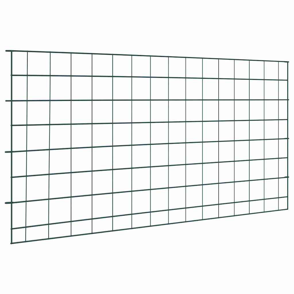 vidaXL Pond Fence Set 5 pcs 100 x 50 cm Steel Green 1