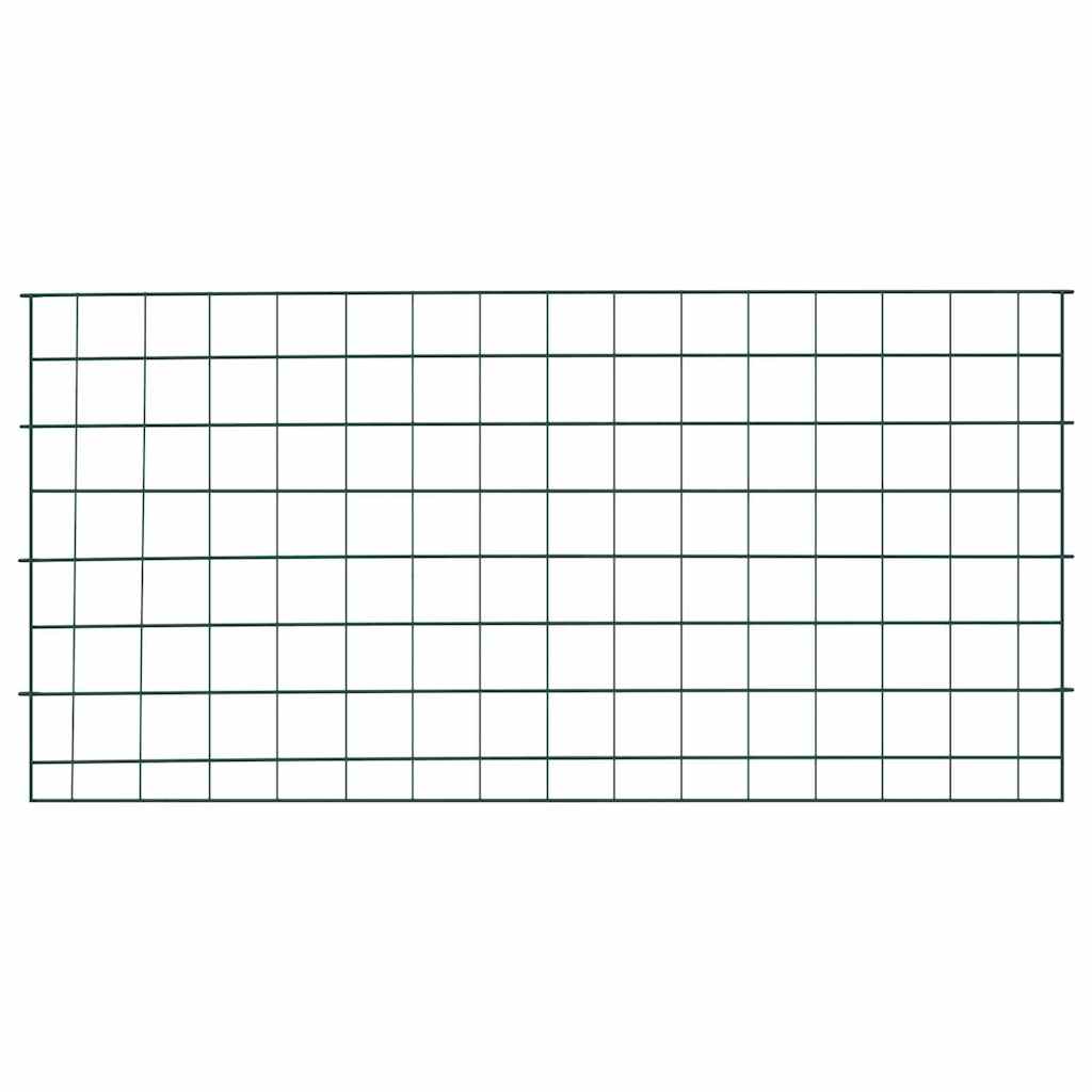 vidaXL Pond Fence Set 5 pcs 100 x 50 cm Steel Green 2