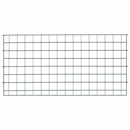 vidaXL Pond Fence Set 5 pcs 100 x 50 cm Steel Green 2