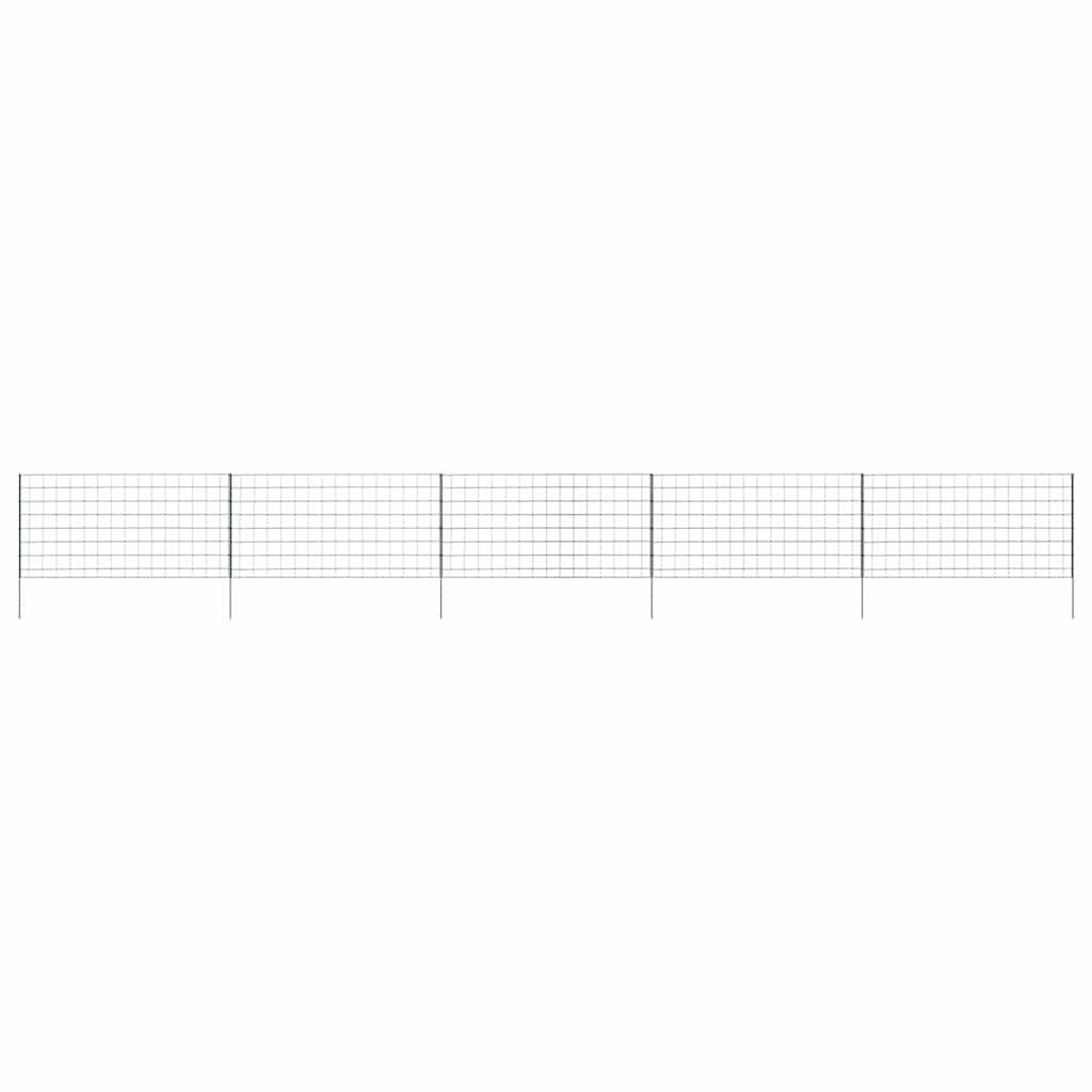 vidaXL Pond Fence Set 5 pcs 100 x 50 cm Steel Green 3