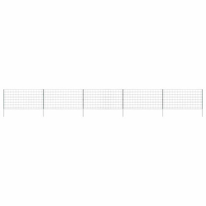vidaXL Pond Fence Set 5 pcs 100 x 50 cm Steel Green 3