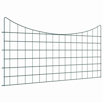 vidaXL Pond Fence Set 8 pcs Steel Green