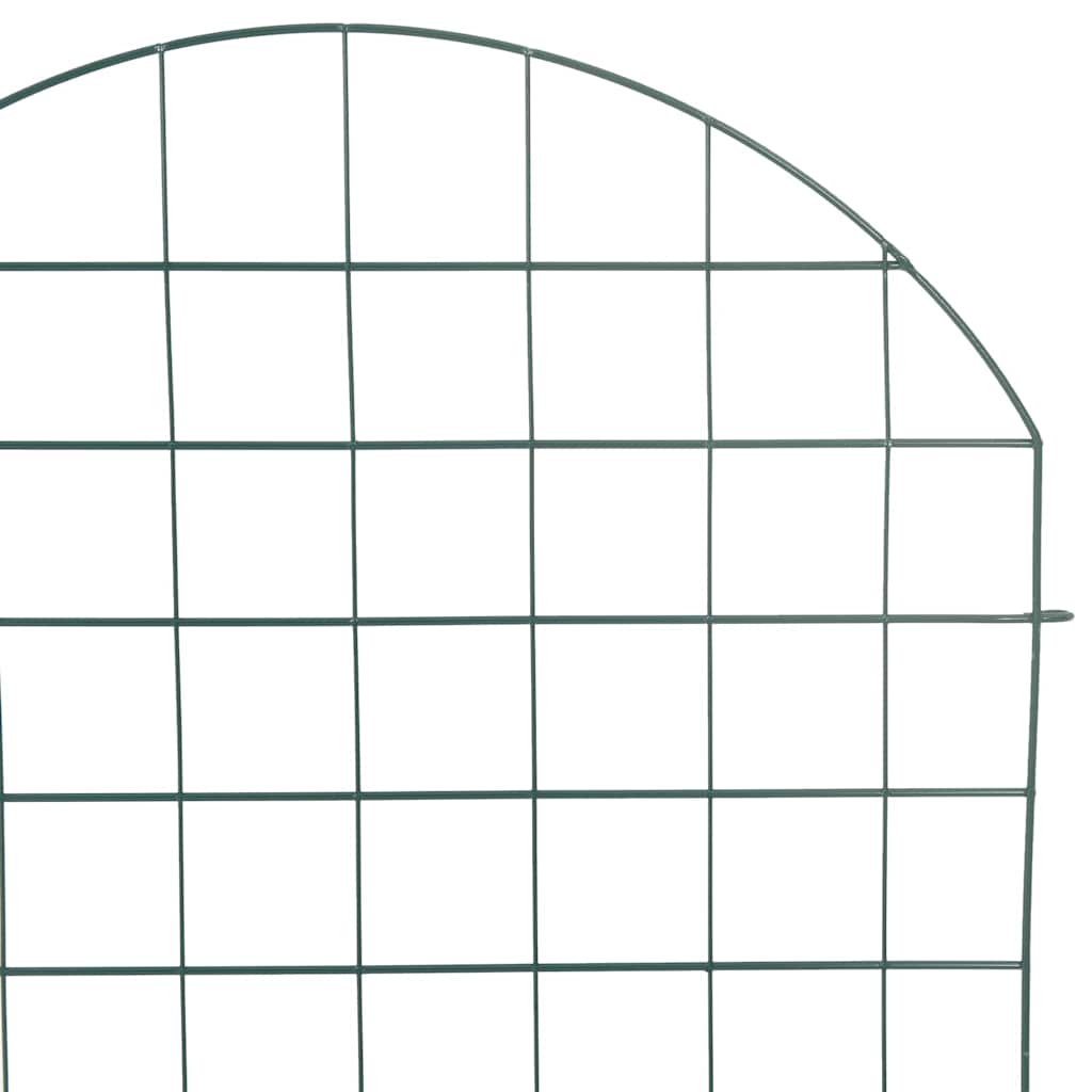 vidaXL Pond Fence Set 8 pcs 50 x 80 cm Steel Green 5