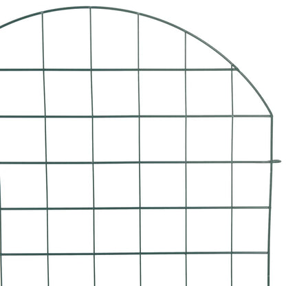 vidaXL Pond Fence Set 8 pcs 50 x 80 cm Steel Green 5