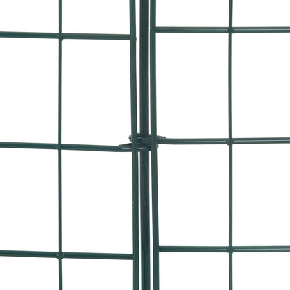 vidaXL Pond Fence Set 8 pcs 50 x 80 cm Steel Green 6