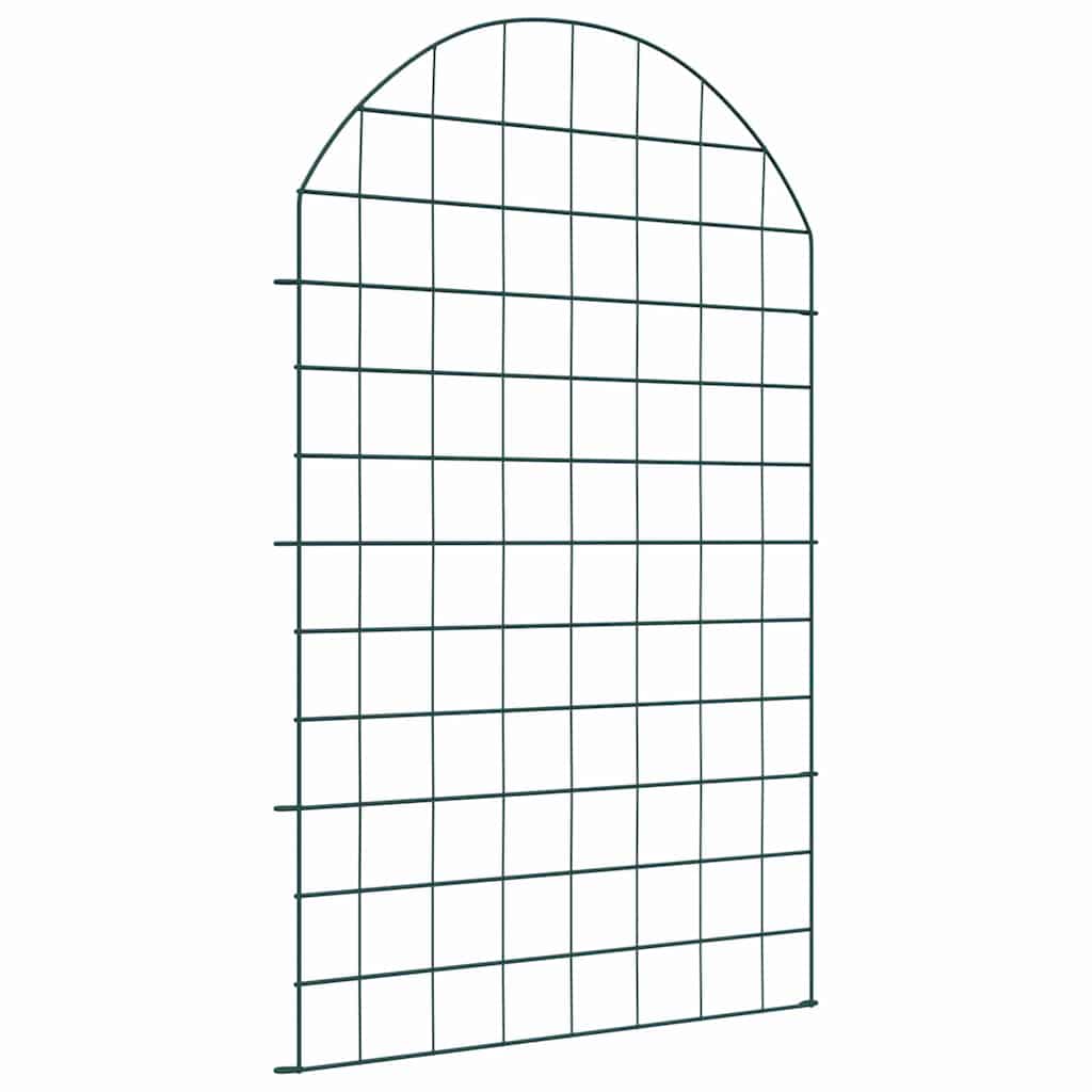 vidaXL Pond Fence Set 8 pcs 50 x 80 cm Steel Green 1