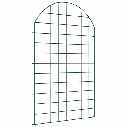 vidaXL Pond Fence Set 8 pcs 50 x 80 cm Steel Green 1