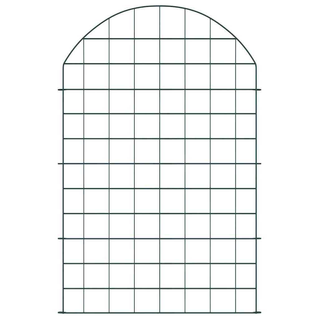 vidaXL Pond Fence Set 8 pcs 50 x 80 cm Steel Green 2