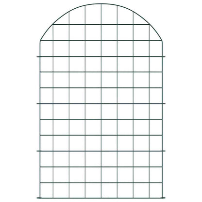 vidaXL Pond Fence Set 8 pcs 50 x 80 cm Steel Green 2