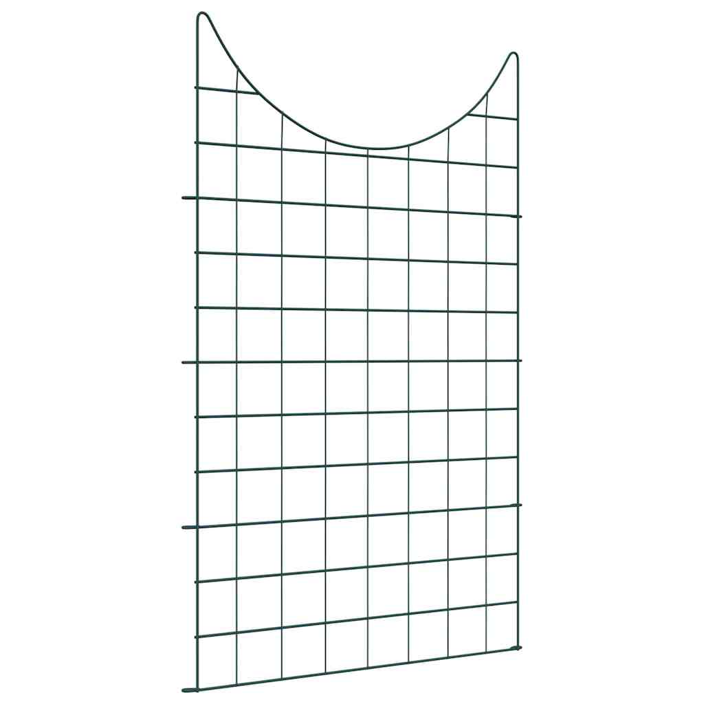 vidaXL Pond Fence Set 8 pcs 50 x 80 cm Steel Green 1