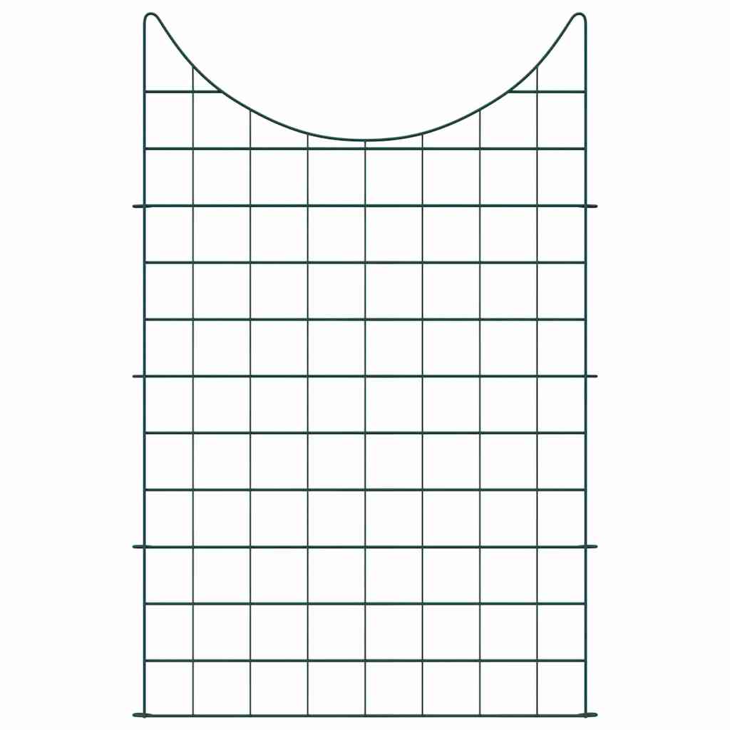 vidaXL Pond Fence Set 8 pcs 50 x 80 cm Steel Green 2