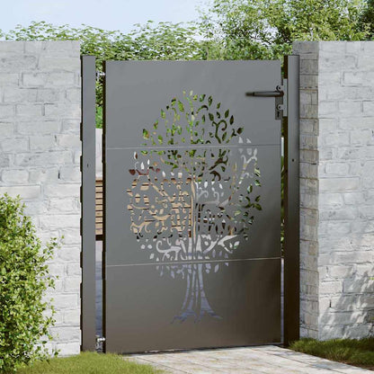 Garden Gate Corten Steel Tree Design Black