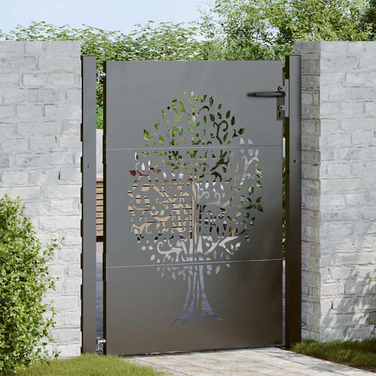 Garden Gate Corten Steel Tree Design Black
