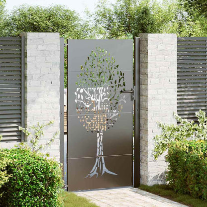 Garden Gate Corten Steel Tree Design Black