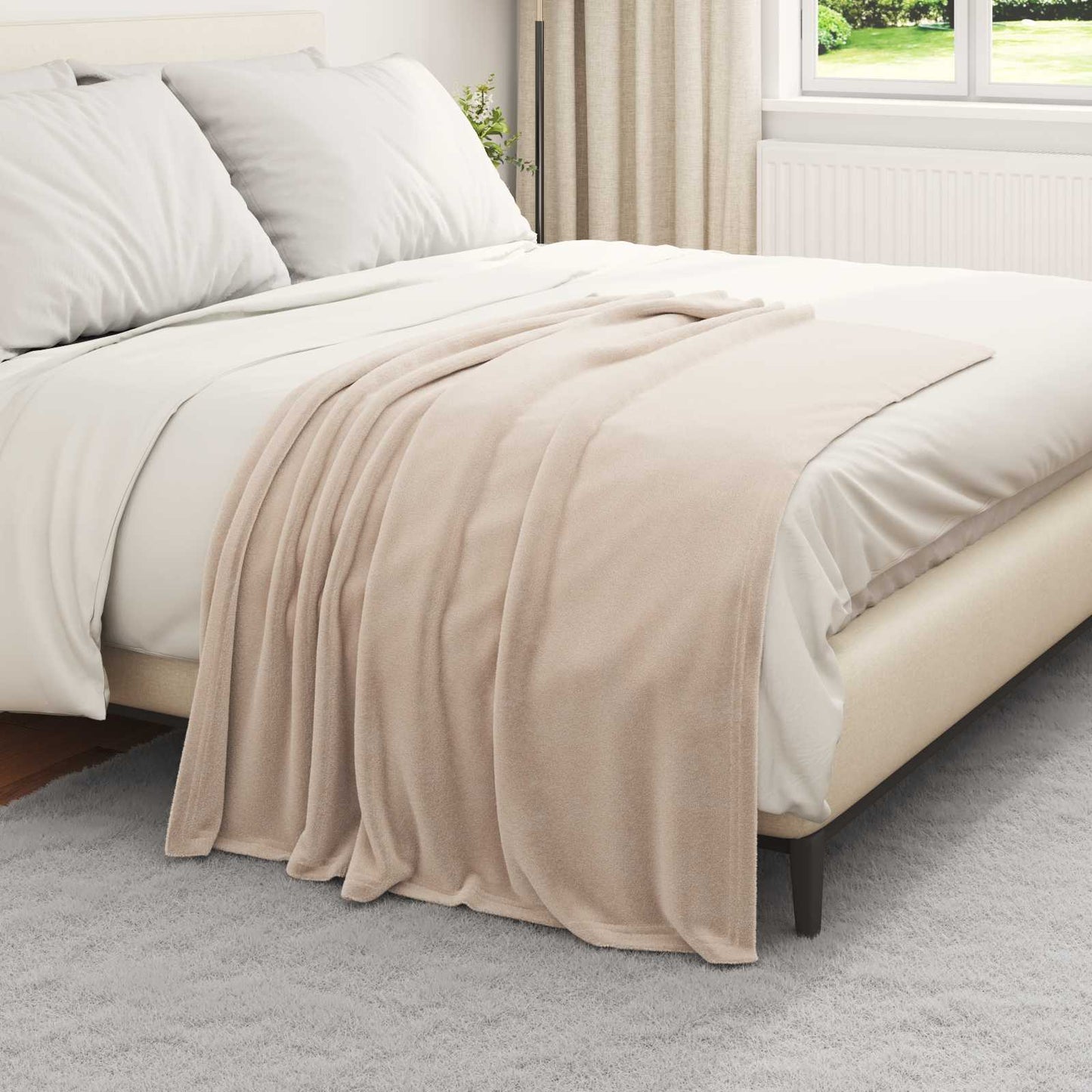 vidaXL Throw Blankets 6 pcs Beige 130 x 150 cm 2.98 kg Fleece 3
