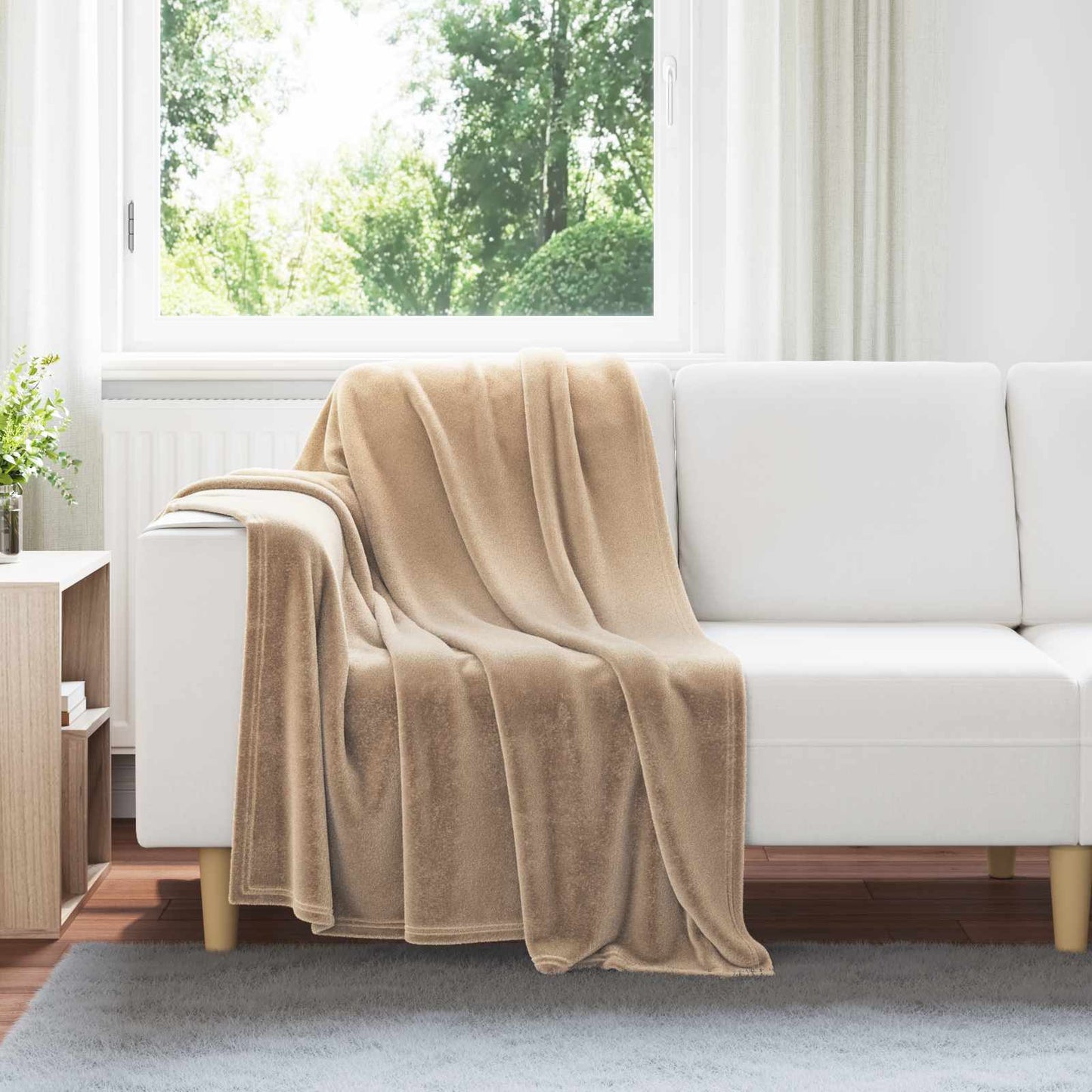 vidaXL Throw Blankets 6 pcs Camel 130 x 150 cm 3.04 kg Fleece 1