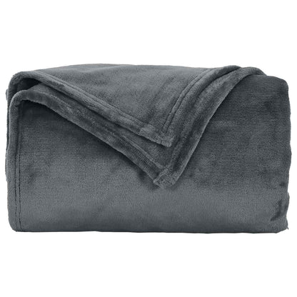 vidaXL Throw Blankets 6 pcs Dark Grey 130 x 150 cm 3.04 kg Fleece 5