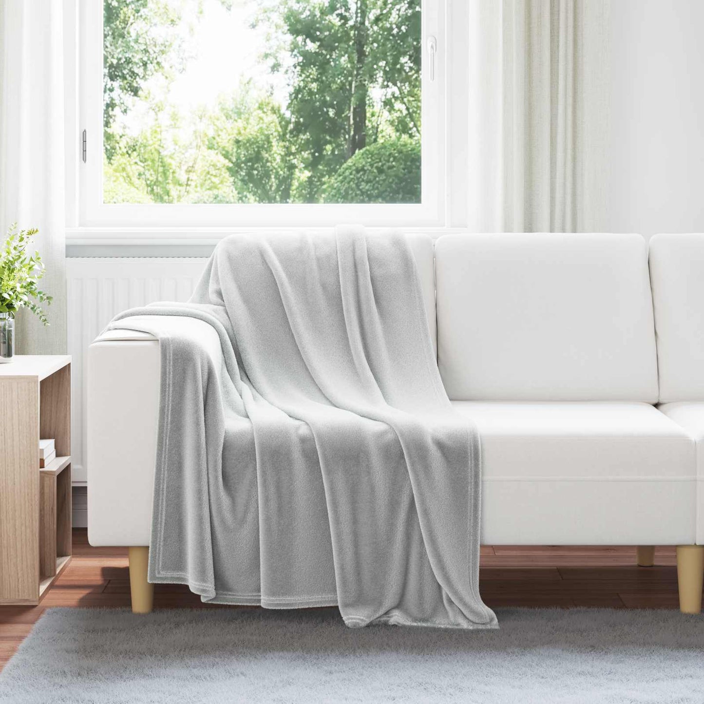 vidaXL Throw Blankets 6 pcs Grey 130 x 150 cm 3.04 kg Fleece 1
