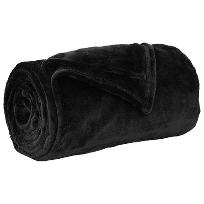 vidaXL Throw Blankets 6 pcs Black 130 x 150 cm 3.04 kg Fleece 4