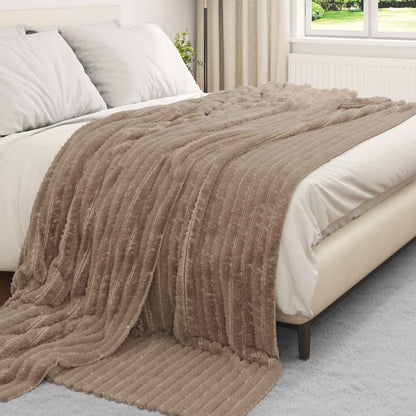 vidaXL Throw Blanket Camel 270 x 240 cm 1.85 kg Fleece 3