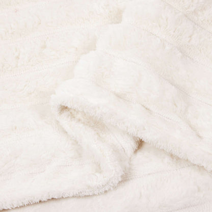 vidaXL Throw Blanket Cream 240 x 220 cm 1.37 kg Fleece 6