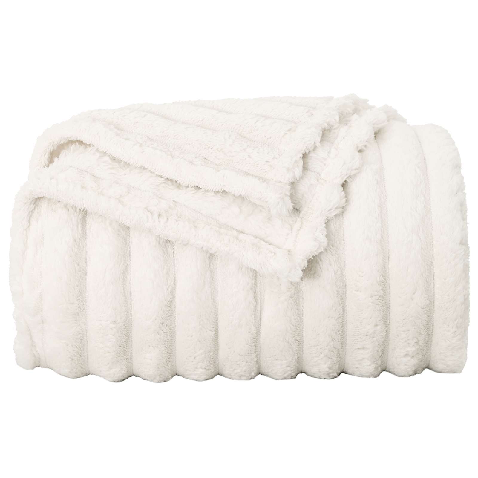 vidaXL Throw Blanket Cream 240 x 220 cm 1.37 kg Fleece 4