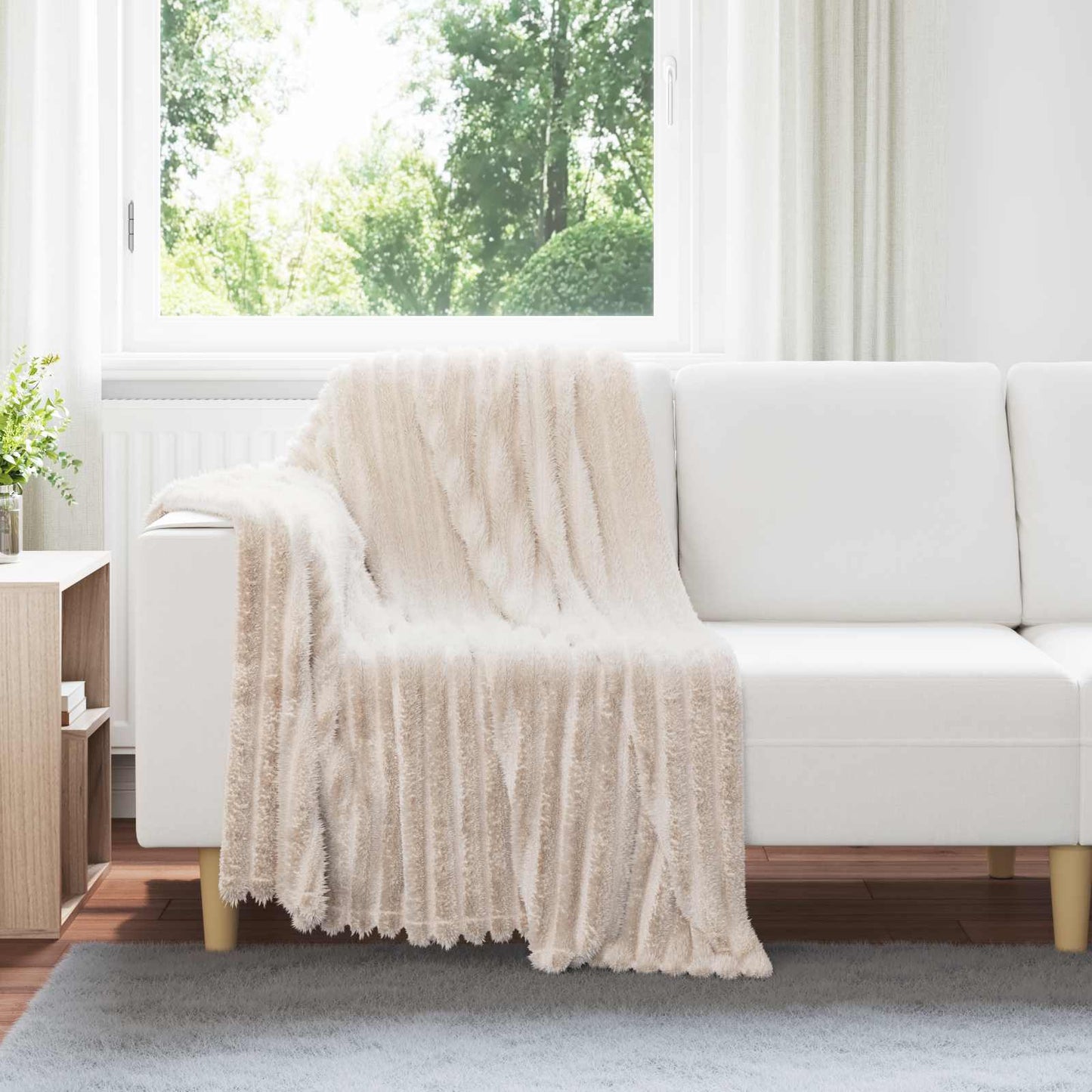 vidaXL Throw Blankets 6 pcs Beige 150 x 130 cm 2.85 kg Fleece 1