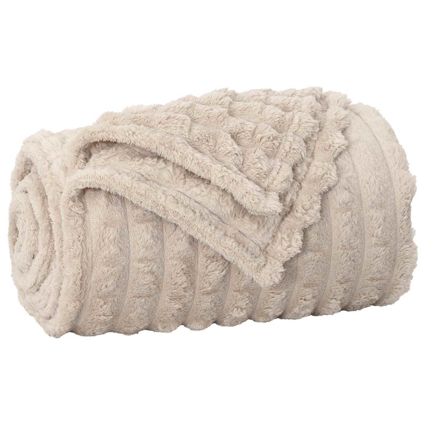vidaXL Throw Blankets 6 pcs Beige 150 x 130 cm 2.85 kg Fleece 4