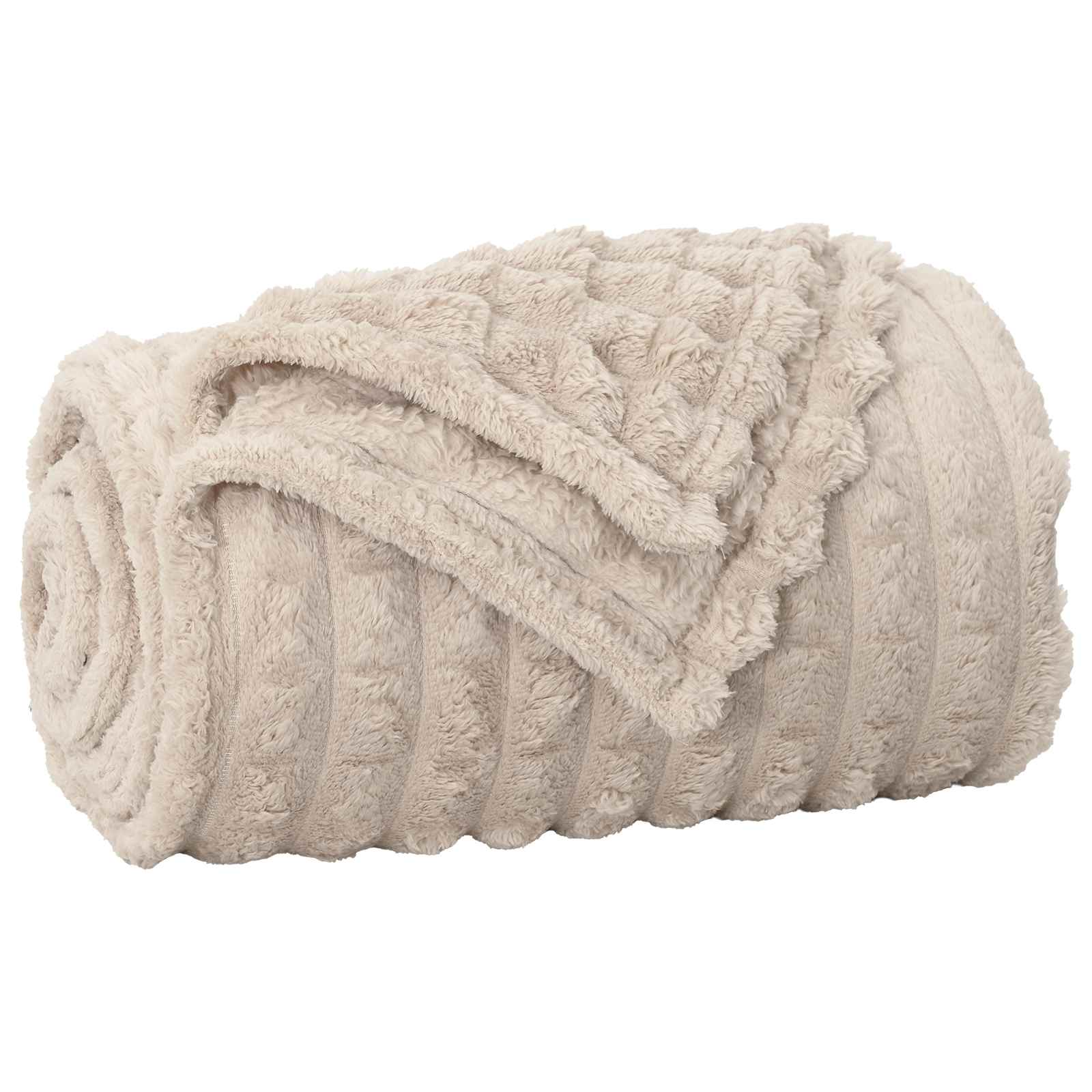 vidaXL Throw Blankets 6 pcs Beige 150 x 130 cm 2.85 kg Fleece 4