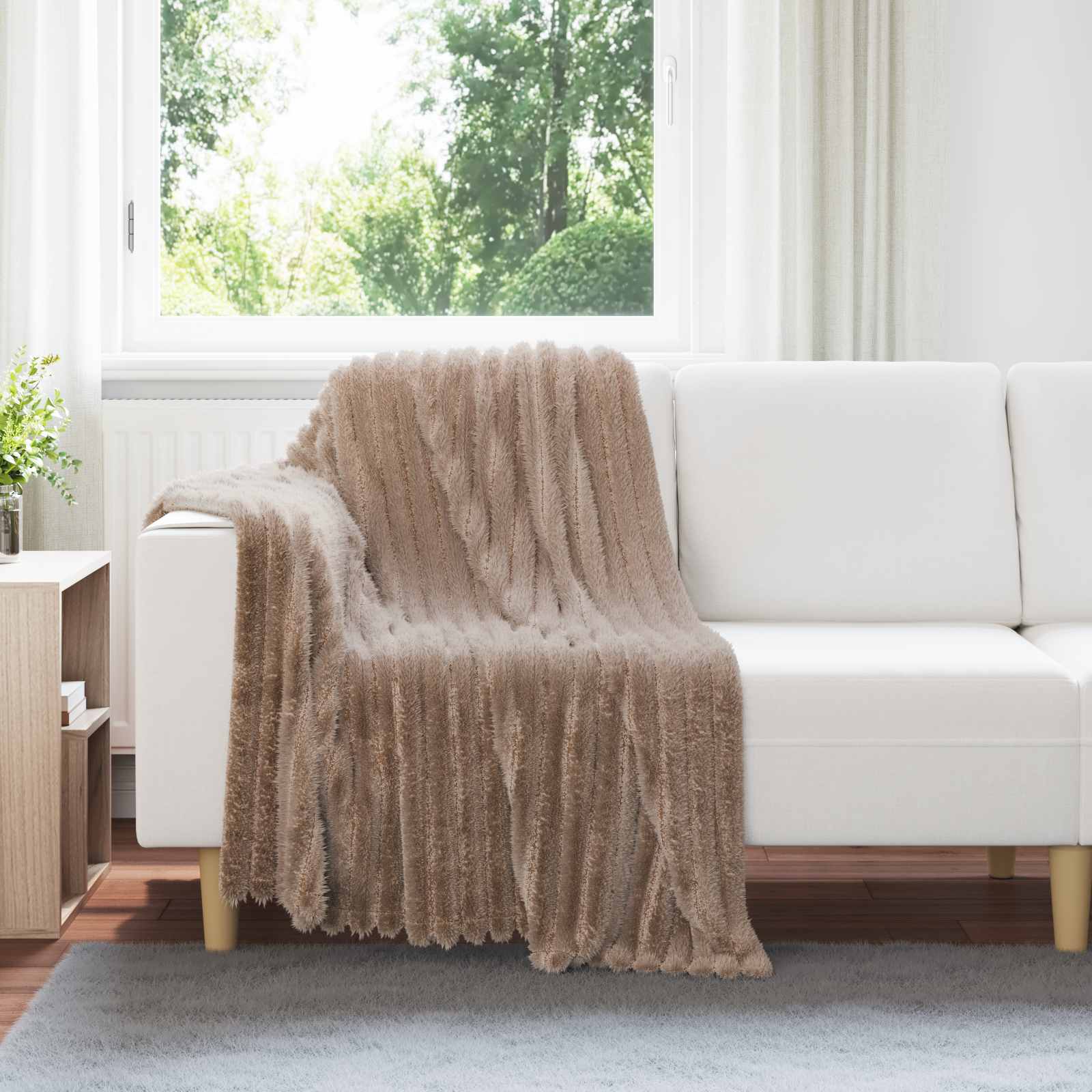 vidaXL Throw Blankets 6 pcs Camel 150 x 130 cm 2.85 kg Fleece 1