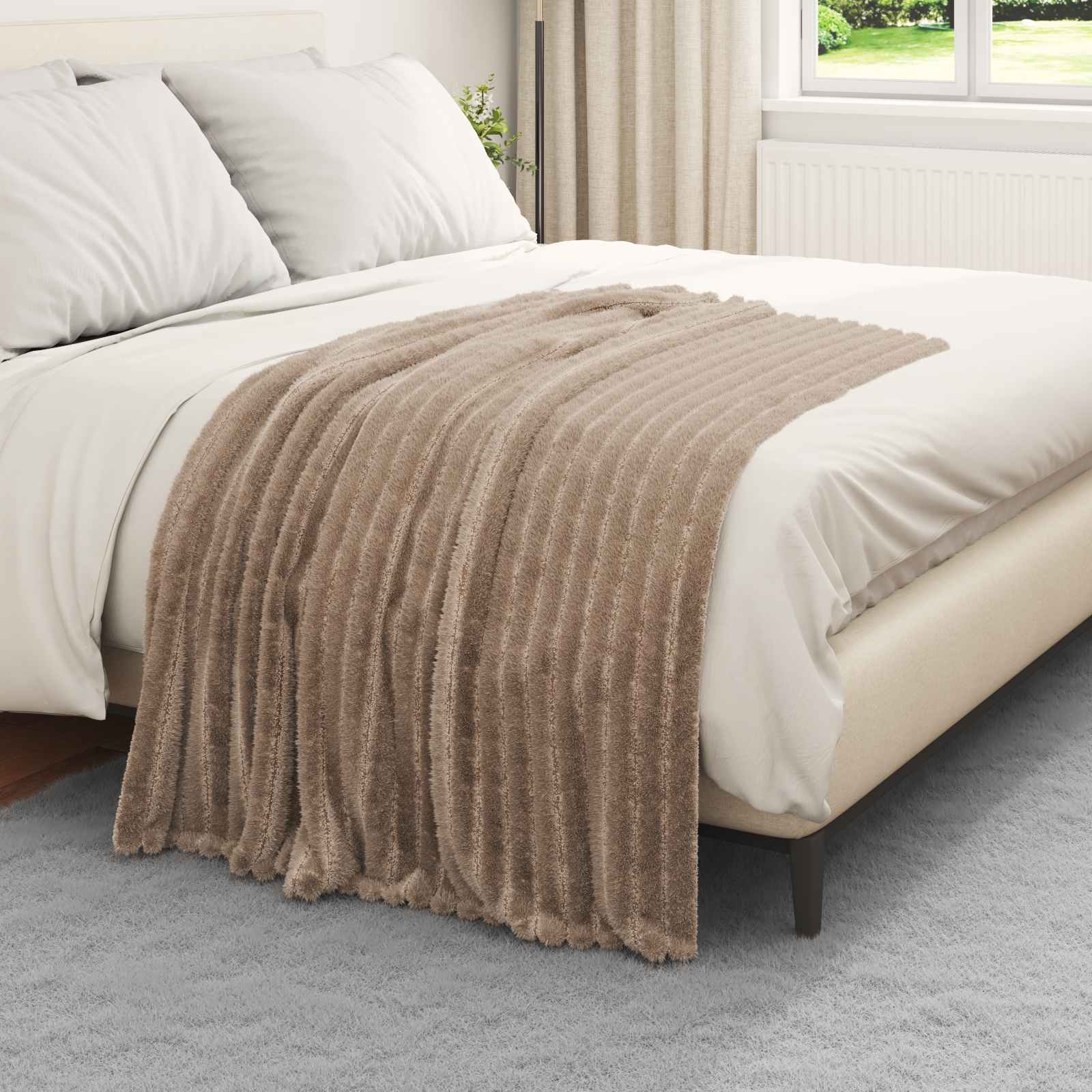 vidaXL Throw Blankets 6 pcs Camel 150 x 130 cm 2.85 kg Fleece 3
