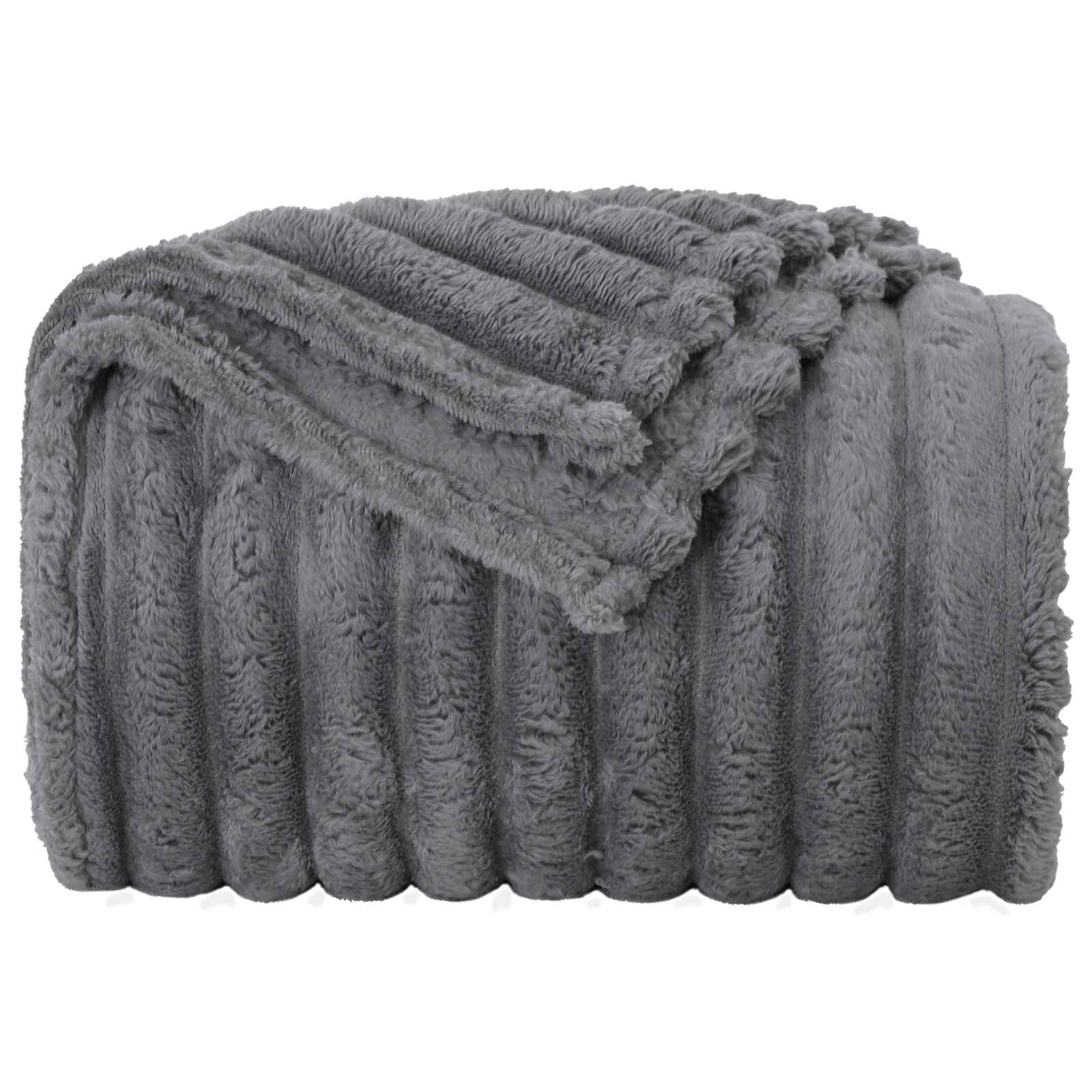 vidaXL Throw Blankets 6 pcs Dark Grey 150 x 130 cm 2.85 kg Fleece 5