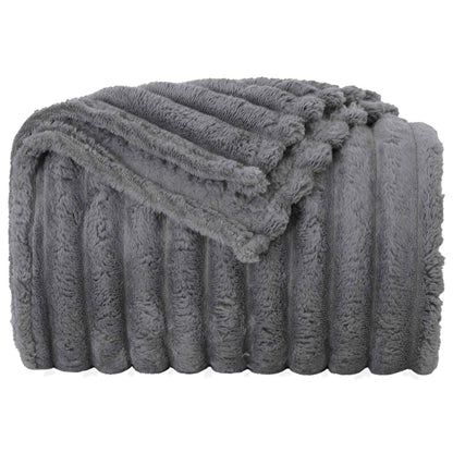 vidaXL Throw Blankets 6 pcs Dark Grey 150 x 130 cm 2.85 kg Fleece 5
