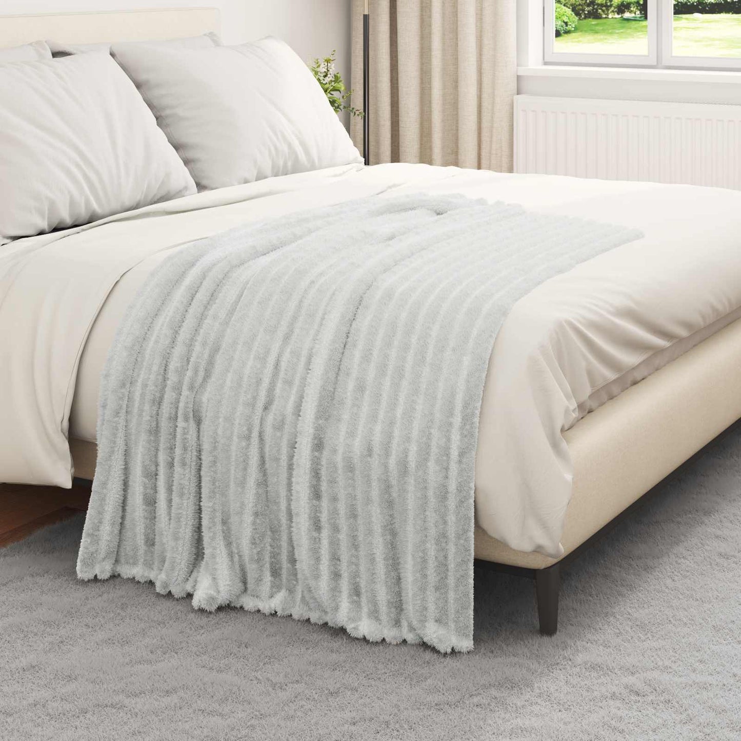 vidaXL Throw Blankets 6 pcs Grey 150 x 130 cm 2.85 kg Fleece 3