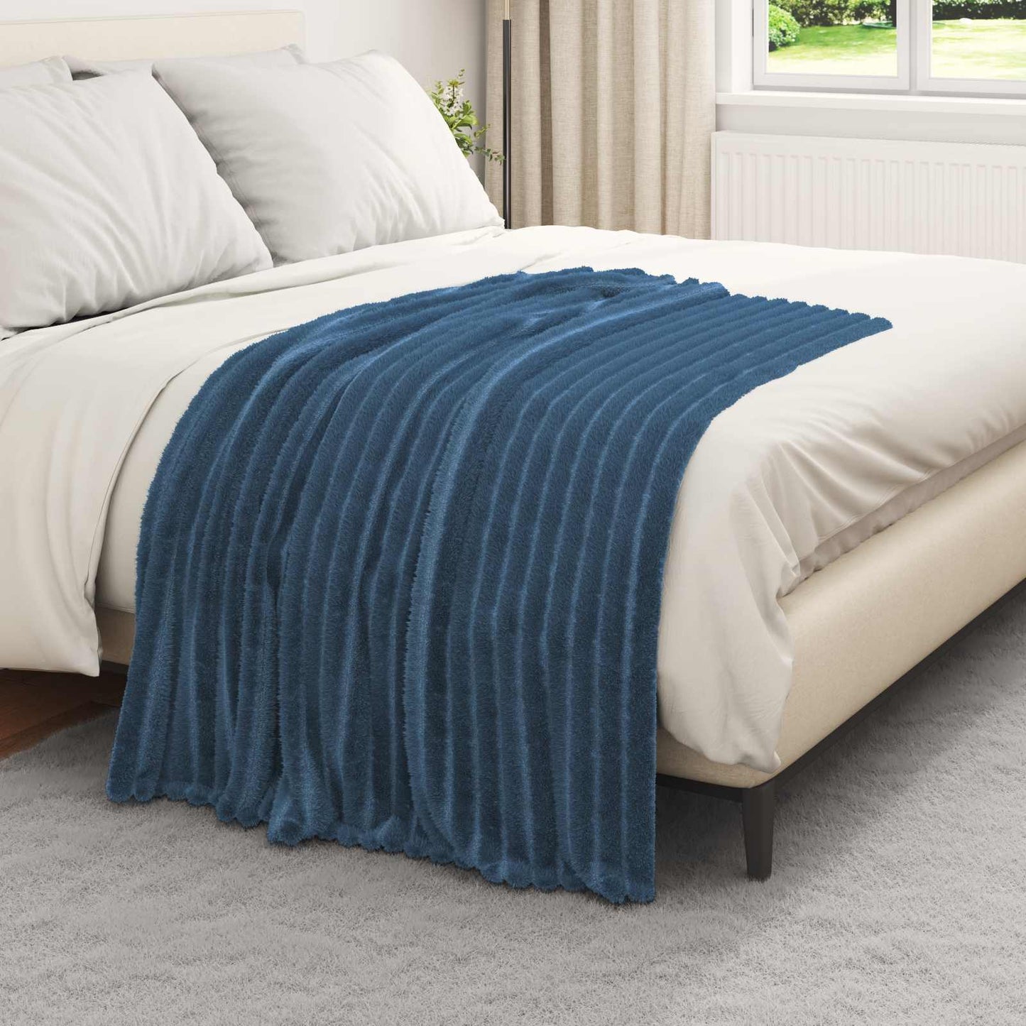 vidaXL Throw Blankets 6 pcs Navy Blue 150 x 130 cm 2.85 kg Fleece 3