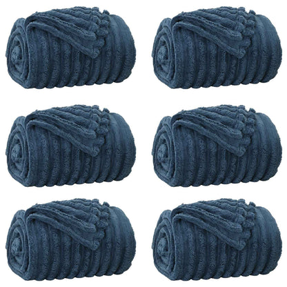 vidaXL Throw Blankets 6 pcs Navy Blue 150 x 130 cm 2.85 kg Fleece 2
