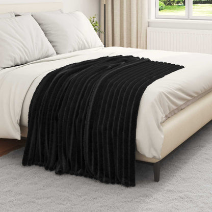 vidaXL Throw Blankets 6 pcs Black 150 x 130 cm 2.85 kg Fleece 3