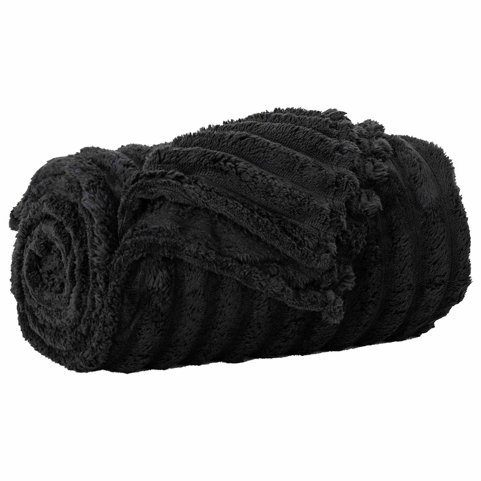 vidaXL Throw Blankets 6 pcs Black 150 x 130 cm 2.85 kg Fleece 4