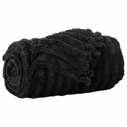 vidaXL Throw Blankets 6 pcs Black 150 x 130 cm 2.85 kg Fleece 4