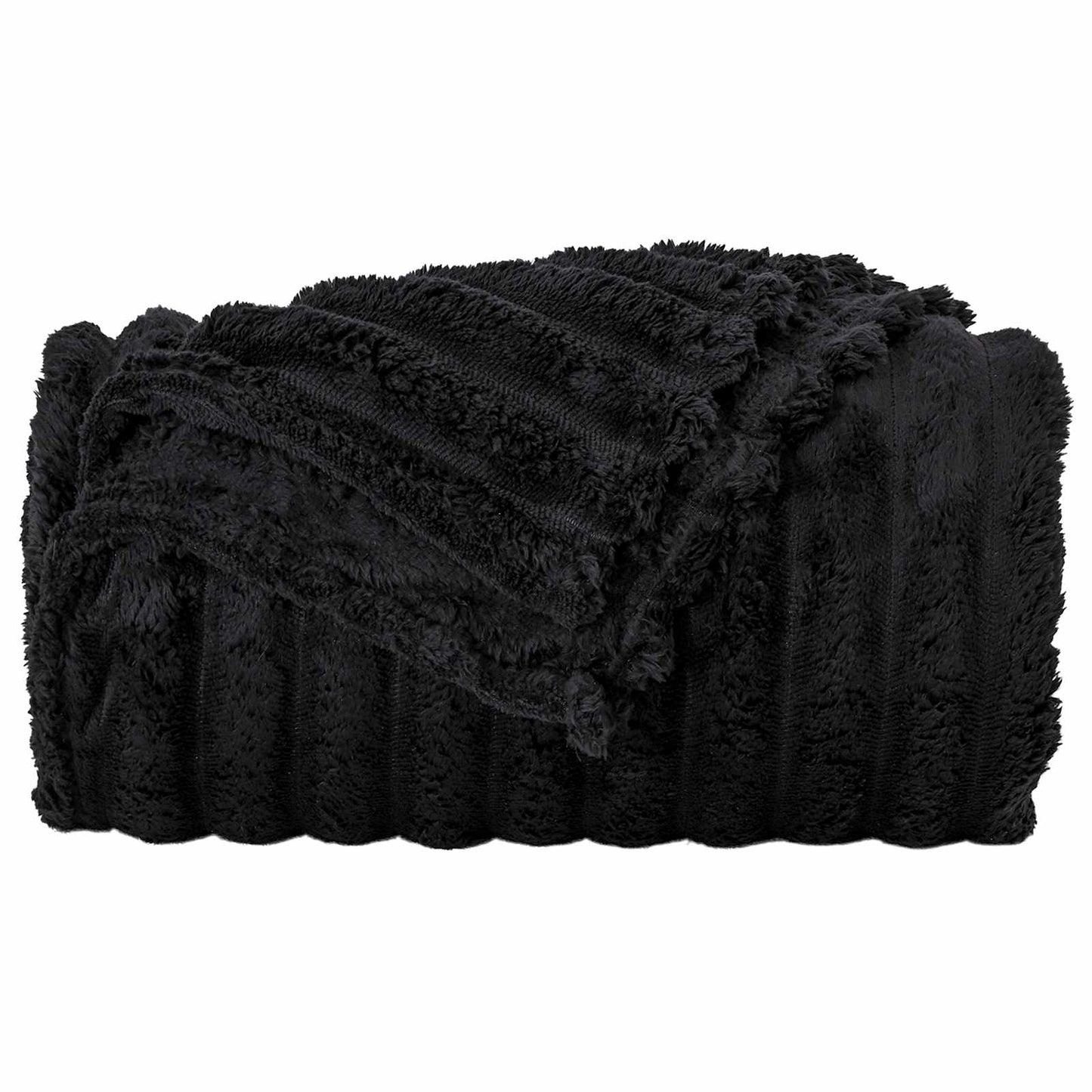 vidaXL Throw Blankets 6 pcs Black 150 x 130 cm 2.85 kg Fleece 5