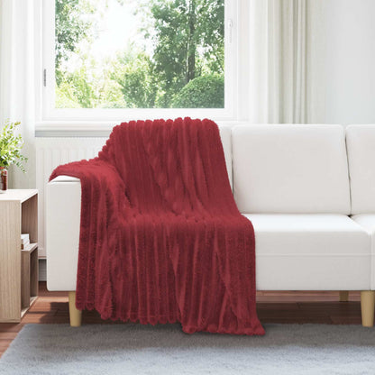 vidaXL Throw Blankets 6 pcs Bordeaux Red 150 x 130 cm 2.85 kg Fleece 1