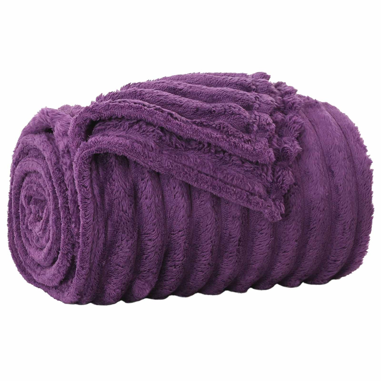 vidaXL Throw Blankets 6 pcs Purple 150 x 130 cm 2.85 kg Fleece 4