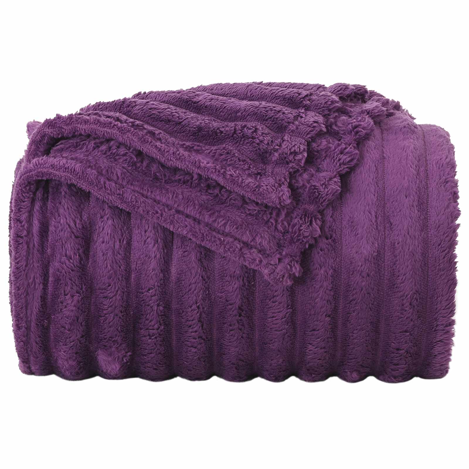 vidaXL Throw Blankets 6 pcs Purple 150 x 130 cm 2.85 kg Fleece 5