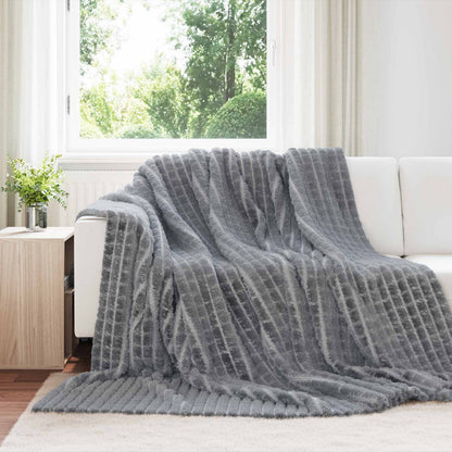 vidaXL Throw Blanket Dark Grey 240 x 220 cm 9.41 kg Fleece 1