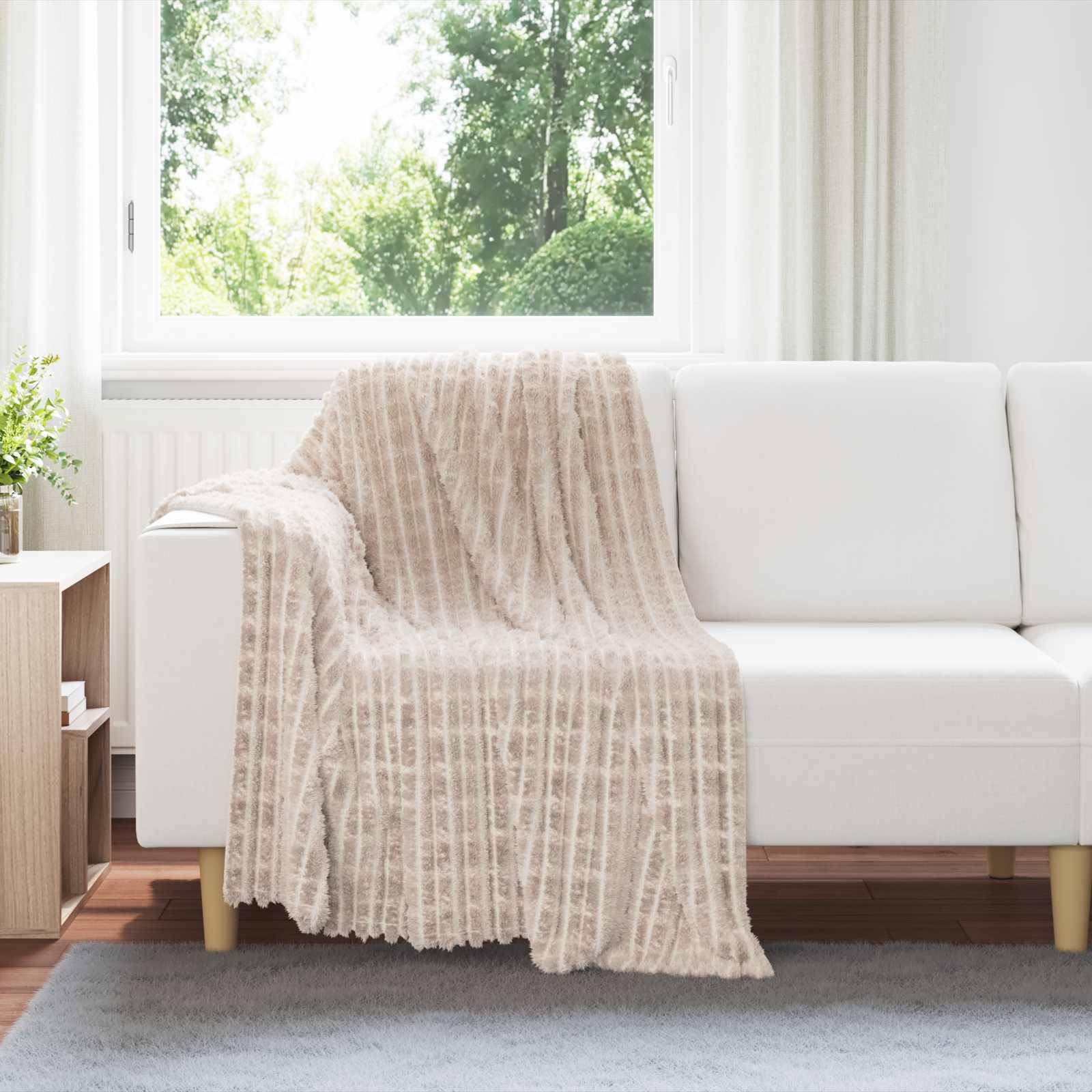 vidaXL Throw Blankets 6 pcs Beige 150 x 130 cm 2.75 kg Fleece 1